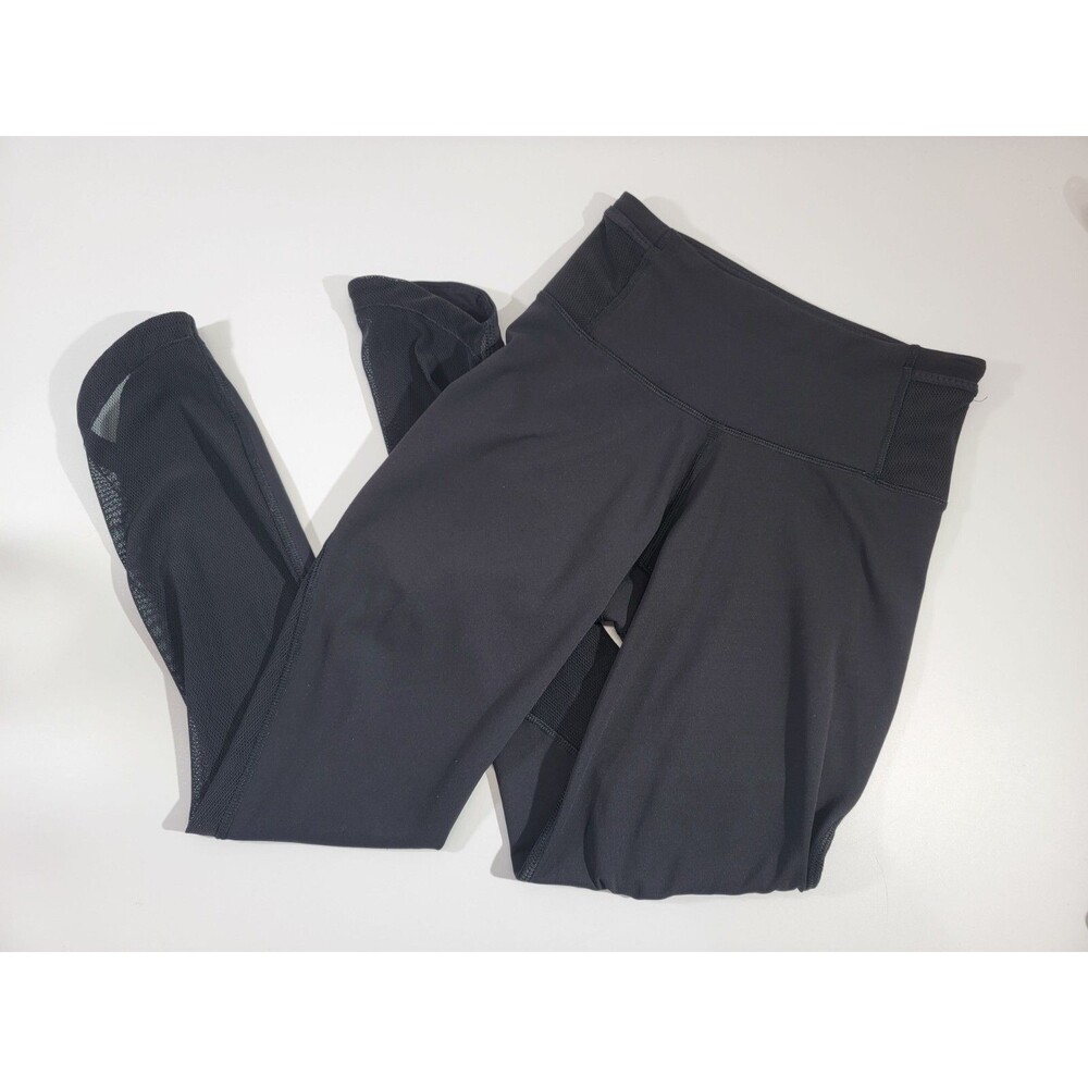 Lululemon Women's Size 2 4 Black 3/4 Length Yoga Leggings Pants Capris EUC‎